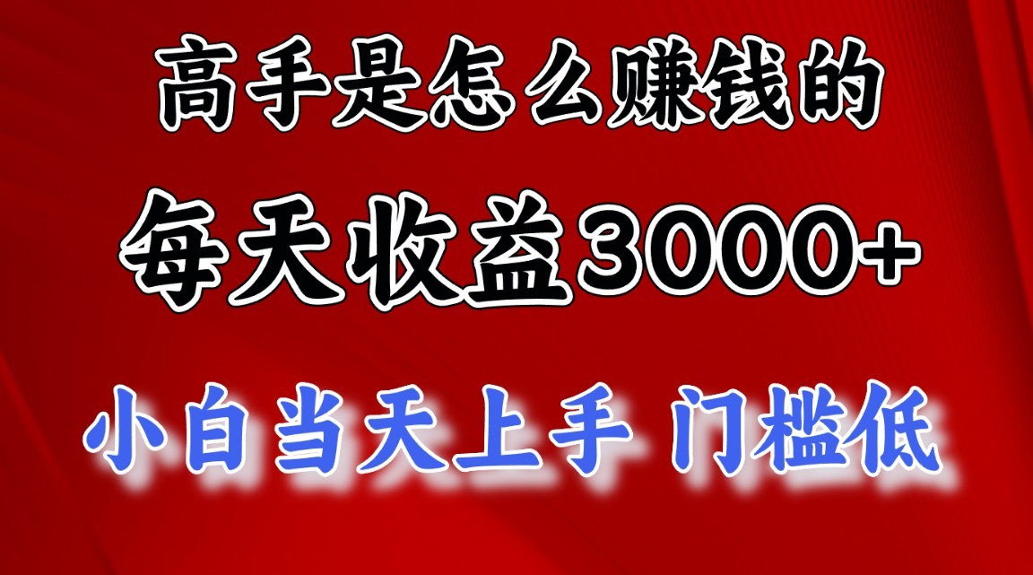 日赚3000+的赚钱秘籍：高手亲授稳定项目，新手当天快速上手-54创业网